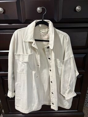 We The Free Cream Utility Overshirt Jacket